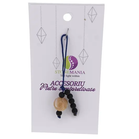 Accesoriu cu pietre semipretioase Sidef sfera 10mm si Onix mat 4mm