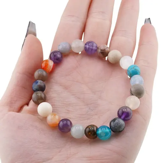 Bratara Mix cristale sfere, 8mm, imagine 3