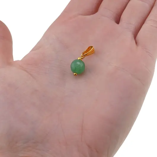 Pandantiv Aventurin sfera fatetata, 8mm, imagine 4