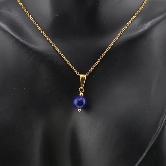 Pandantiv Lapis Lazuli sfera, 8mm, imagine 3