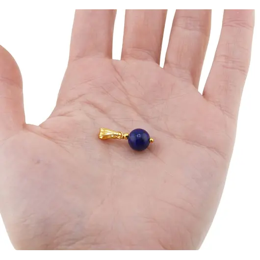Pandantiv Lapis Lazuli sfera, 8mm, imagine 4