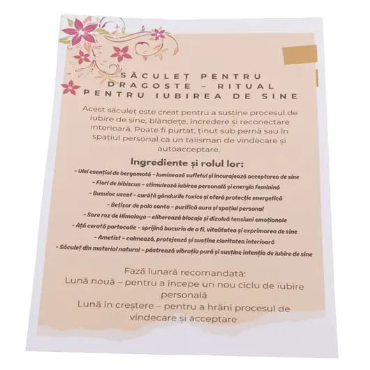 Saculet pentru dragoste - Ritual pentru iubirea de sine, imagine 3