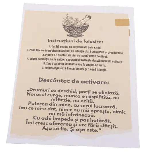 Saculet pentru prosperitate - Ritual pentru succes in afaceri si proiecte profesionale, imagine 4