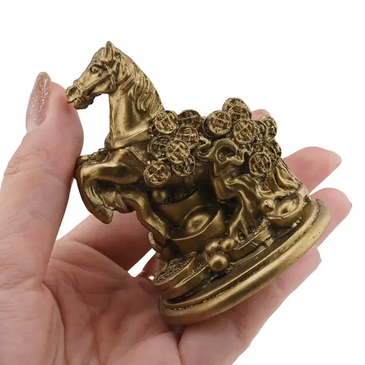 Statueta Feng Shui Cal din rasina, 7,5cm, imagine 3