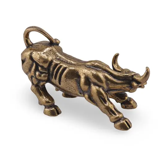 Statueta Feng Shui Bivol din alama, 4,5cm, imagine 2