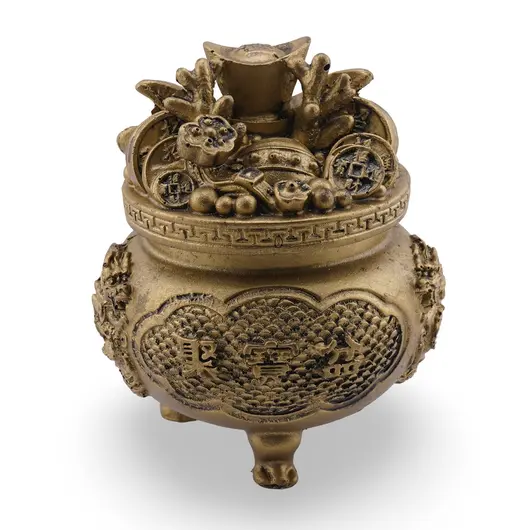 Statueta Feng Shui Bolul prosperitatii cu Dragon din rasina, 11cm