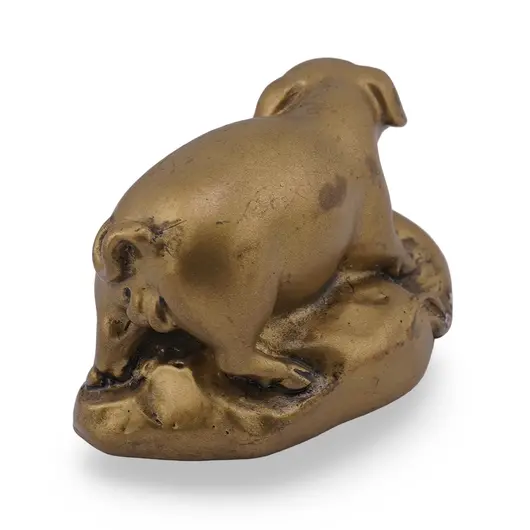 Statueta Feng Shui Porc cu sac din rasina, 6cm, imagine 2