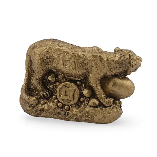 Statueta Feng Shui Tigru cu pepita din rasina, 4cm, imagine 2