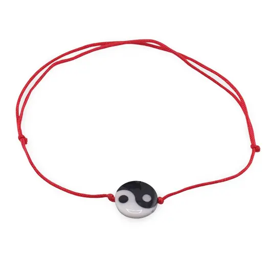 Bratara Therapy cu charm Ying Yang din Sidef, 11mm