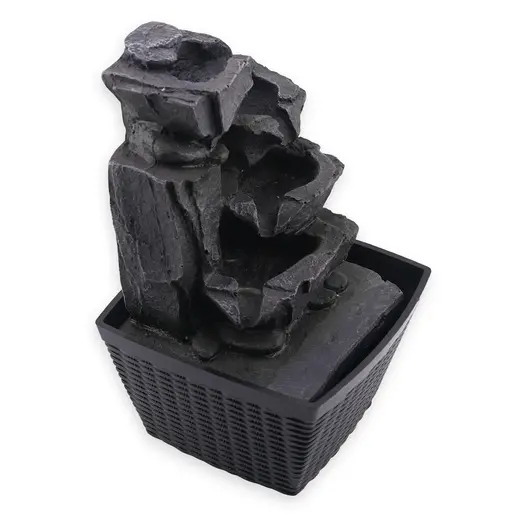 Fantana arteziana electrica, decoratiune Feng Shui pentru interior, model roca neagra, imagine 2