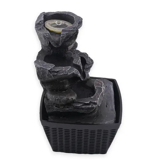 Fantana arteziana electrica, decoratiune Feng Shui pentru interior, model stanca neagra, imagine 2