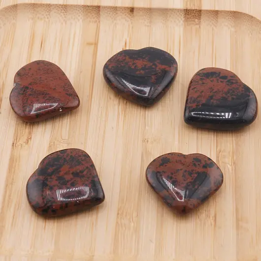 Inima rulata Obsidian mahon, 20-40mm, imagine 2