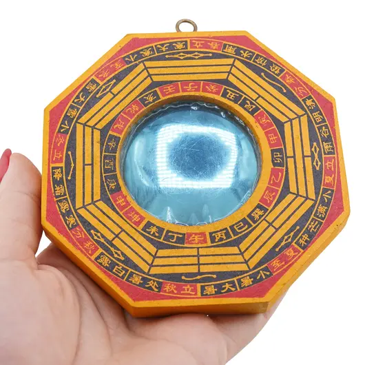 Oglinda Feng Shui Bagua convexa, 10,5cm, imagine 3