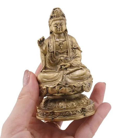 Statueta Feng Shui Kwan Yin din rasina, 10cm, imagine 3