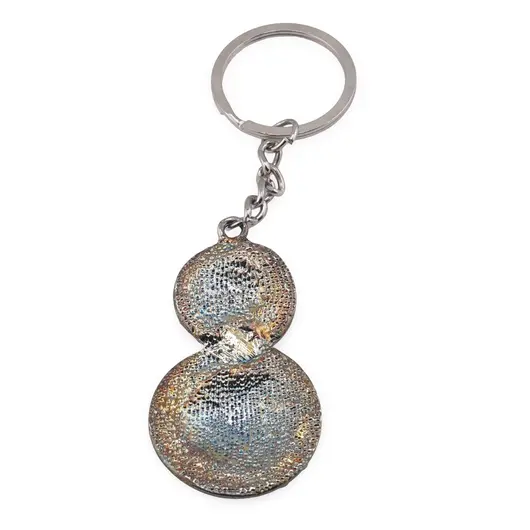 Amuleta Breloc Feng Shui cu Wu lou cu strasuri din metal, 11cm, imagine 2