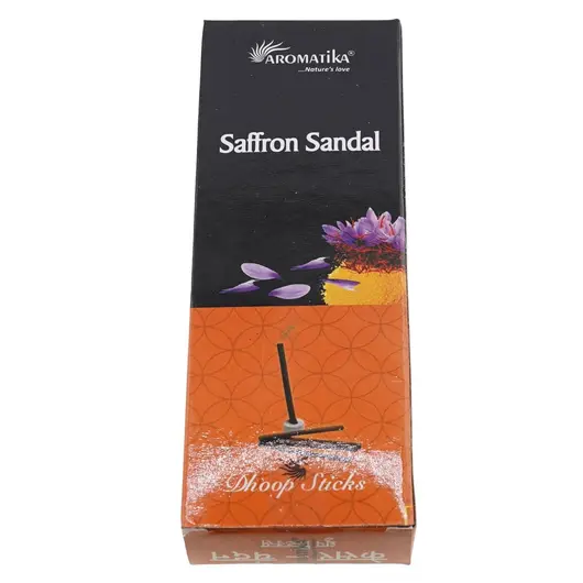 Betisoare parfumate Aromatika saffron sandal cu suport - 9cm