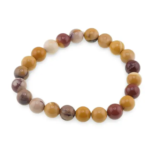 Bratara din Mookait 8-9mm, pe elastic, 19cm