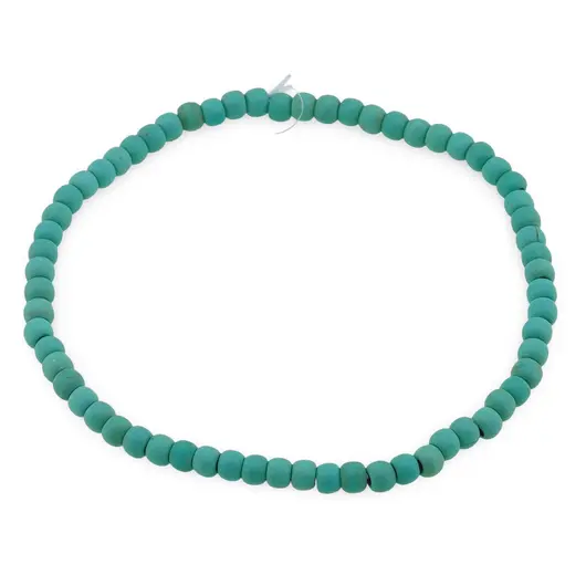 Bratara din Turcoaz verde mat 4mm, pe elastic, 19cm