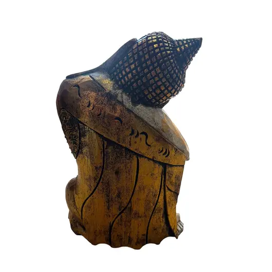 Decoratiune din lemn Buddha dormind, imagine 2