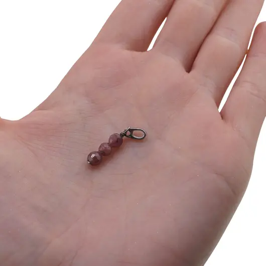 Pandantiv din Rubin sfere fatetate si argint 925, 4mm, imagine 3