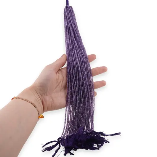 Sirag Ametist sfere fatetate 3mm, 31-32cm, imagine 2
