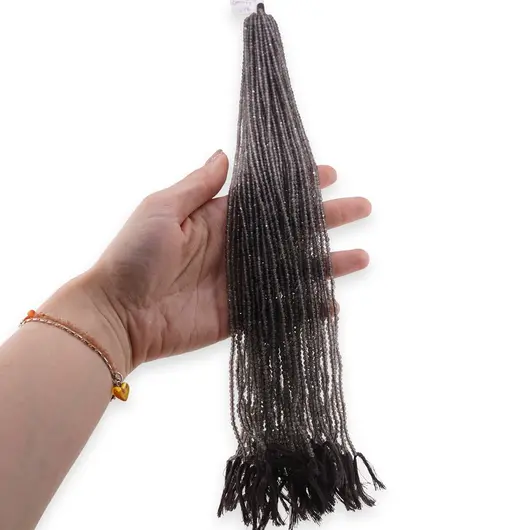 Sirag Cuart fumuriu sfere fatetate 3mm, 32-33cm, imagine 2