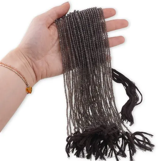 Sirag Cuart fumuriu sfere fatetate 3mm, 32-33cm, imagine 3