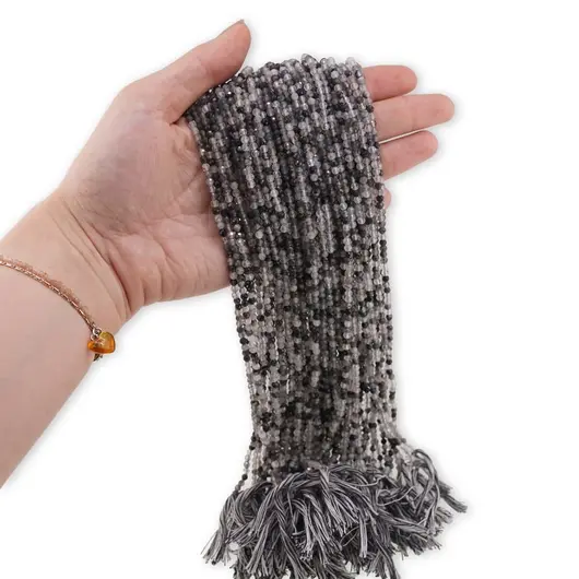 Sirag Cuart turmalinat sfere fatetate 3mm, 31-32cm, imagine 3