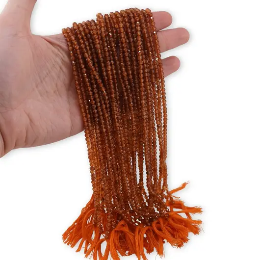 Sirag Granat hessonit sfere fatetate 3,5mm, 32-33cm, imagine 3