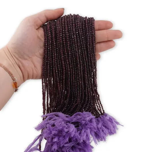 Sirag Granat sfere fatetate 3mm, 31-32cm, imagine 3