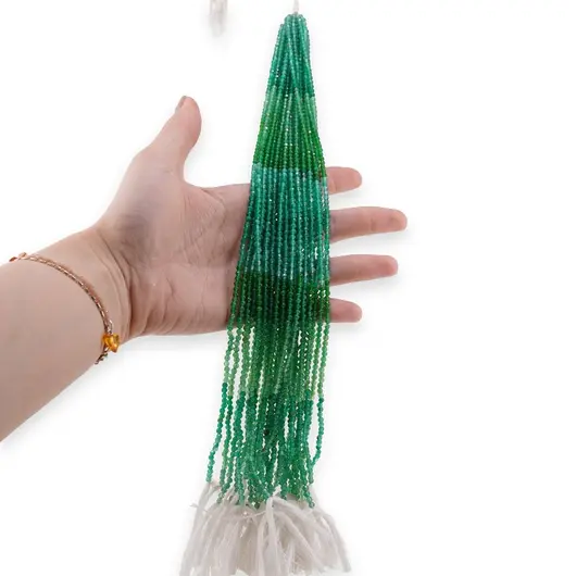 Sirag Onix verde degrade sfere fatetate 3mm, 31-32cm, imagine 2