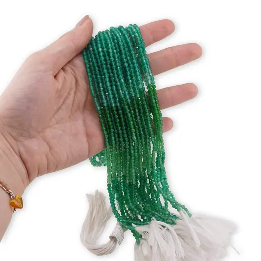 Sirag Onix verde degrade sfere fatetate 3mm, 31-32cm, imagine 3