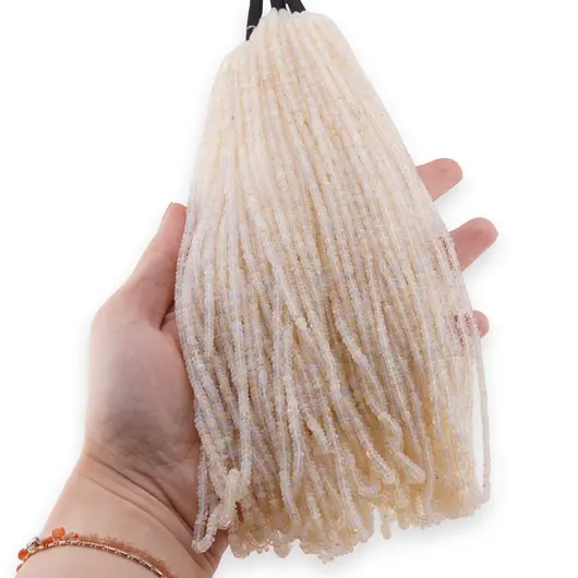 Sirag Opal etiopian de foc rondele 3-3,5mm, 41cm, imagine 2