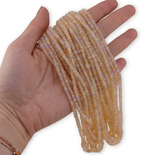 Sirag Opal etiopian de foc rondele 3,5-4mm, 41cm, imagine 4