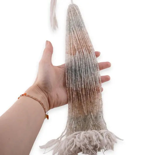 Sirag Piatra lunii degrade sfere fatetate 3mm, 32-33cm, imagine 2