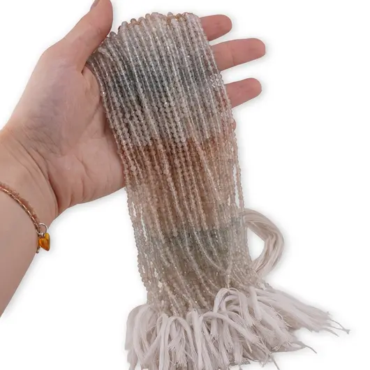 Sirag Piatra lunii degrade sfere fatetate 3mm, 32-33cm, imagine 3