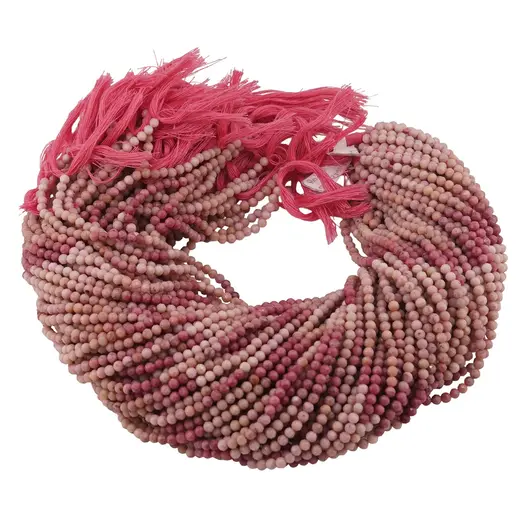 Sirag Rodonit roz sfere fatetate 3,5mm, 31-32cm