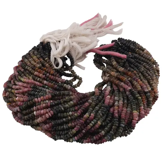 Sirag Turmalina multicolora discuri fatetate 5mm, 36cm