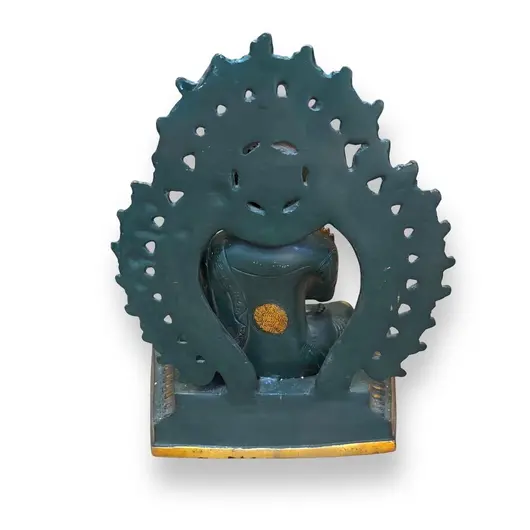 Statueta din bronz Buddha cu mandala, imagine 2