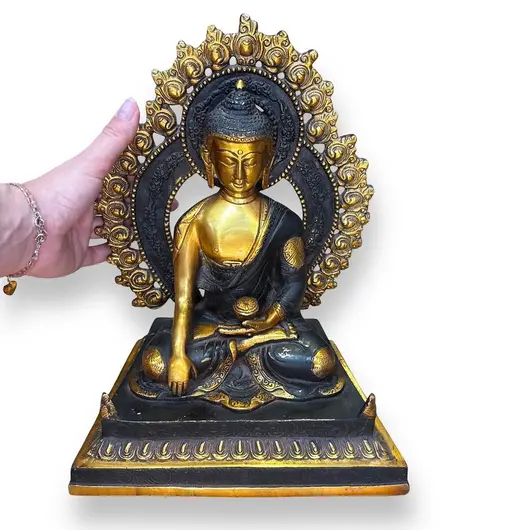 Statueta din bronz Buddha Shakyamuni, imagine 3
