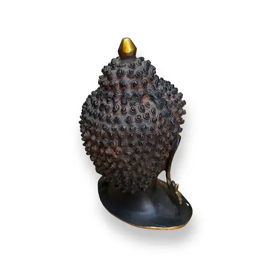 Statueta din bronz Cap Buddha, 20cm, imagine 2