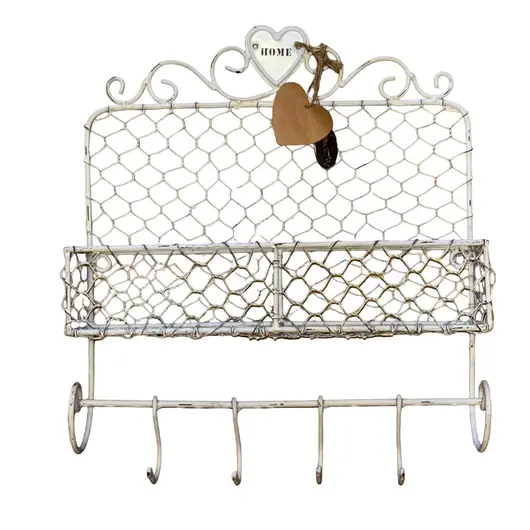 Decoratiune cuier metal alb
