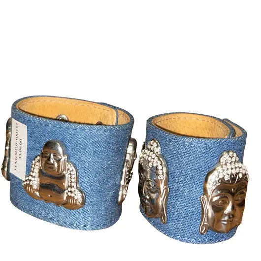 Bratara din piele cu Buddha