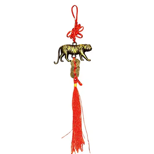 Amuleta feng shui Tigru cu 3 monede chinezesto