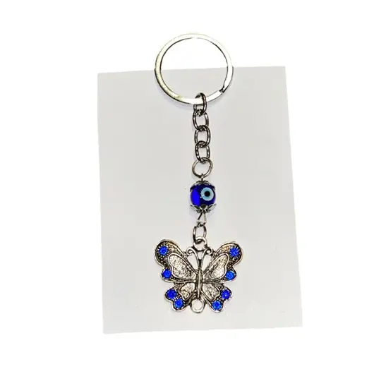 Breloc feng shui cu Fluture si ochi protector