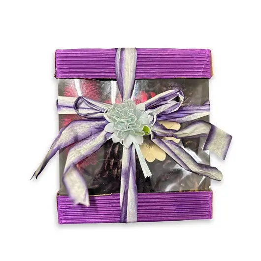 Cutie decorativa cu conifere, mov