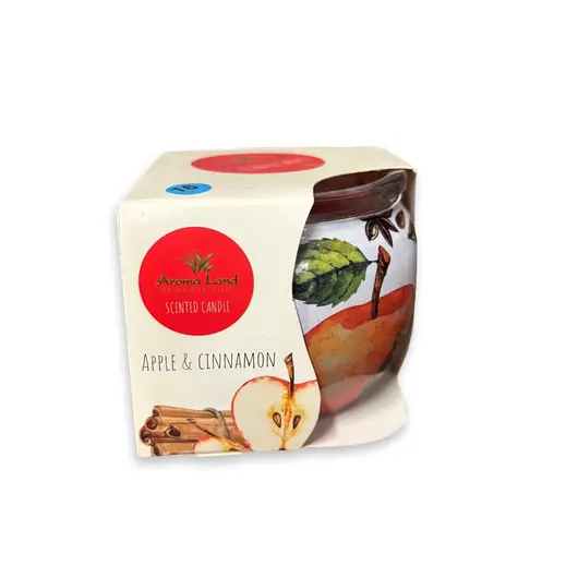 Lumanare tip borcan Aroma Land Apple and Cinnamon