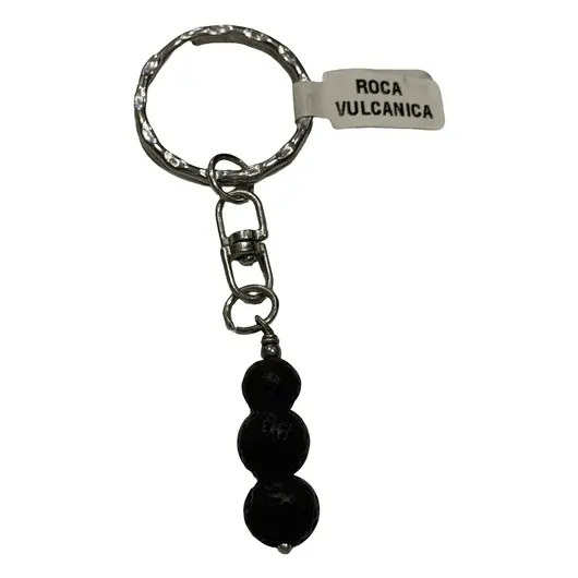 Breloc Roca vulcanica trei sfere, 8-10mm