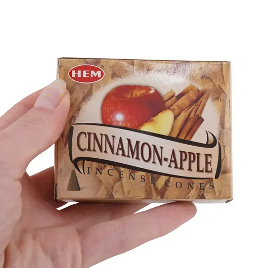 Conuri parfumate fumigatie HEM Cinnamon - Apple 10 buc, imagine 3