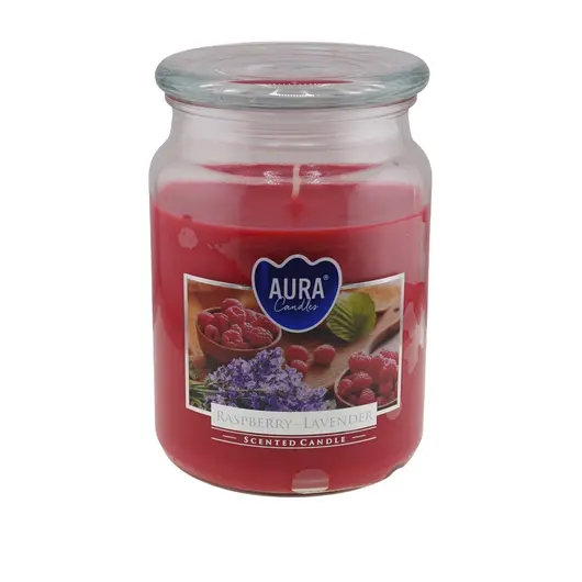 Lumanare parfumata Bispol borcan Premium line - Raspberry- lavender
